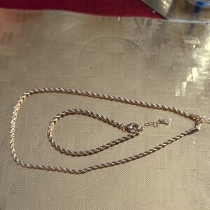 Elegant Gold Rope Chain Necklace & Bracelet Set  Lauren Conrad (LC)